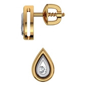 Серьги из желтого золота 585 пробы