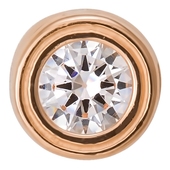 Подвеска с фианитами из красного золота 585 пробы