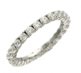 Кольцо из белого золота 585 пробы с фианитами