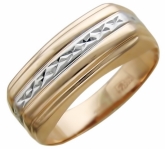 Печатка без вставок из красного золота 585 пробы