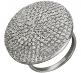 Кольцо с фианитами из серебра 925 пробы