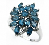 Кольцо из серебра 925 пробы с топазом