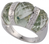 Кольцо из серебра 925 пробы с синтетическим кварцем