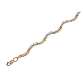 Браслет из комбинированного золота 585 пробы