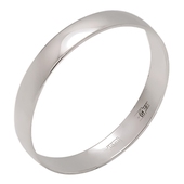 Обручальное кольцо шириной 2,3мм без вставок из белого золота 585 пробы 