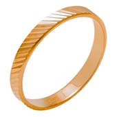Обручальное кольцо шириной 2мм без вставок из красного золота 585 пробы 