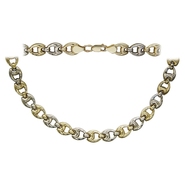 Колье без вставок из комбинированного золота 585 пробы