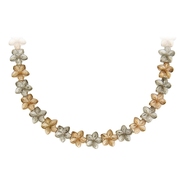 Колье без вставок из комбинированного золота 585 пробы