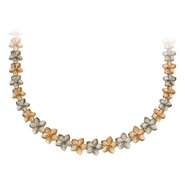 Колье без вставок из комбинированного золота 585 пробы