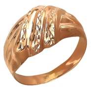 Печатка без вставок из красного золота 585 пробы