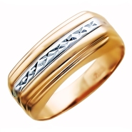 Печатка без вставок из красного золота 585 пробы