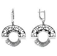 Серьги без вставок из серебра 925 пробы