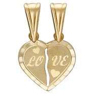 Подвеска без вставок из красного золота 585 пробы