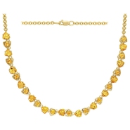 Колье с топазом из желтого золота 585 пробы