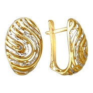 Серьги из желтого золота 585 пробы