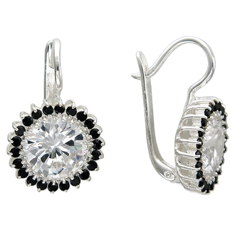 Кольцо с фианитами из серебра 925 пробы