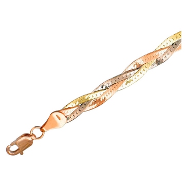 Цепочка из комбинированного золота 585 пробы