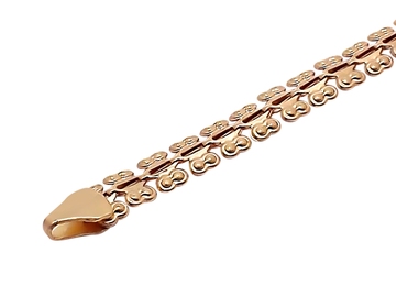 Браслет без вставок из красного золота