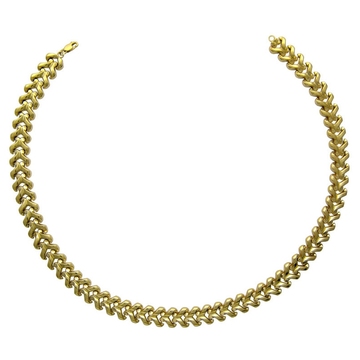 Колье без вставок из желтого золота 585 пробы