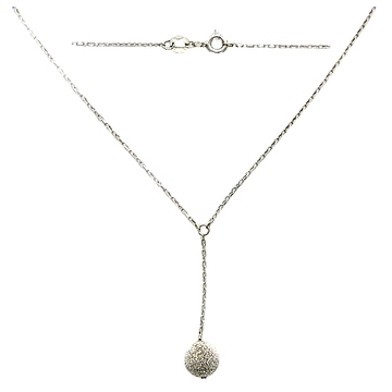 Колье без вставок из белого золота 585 пробы