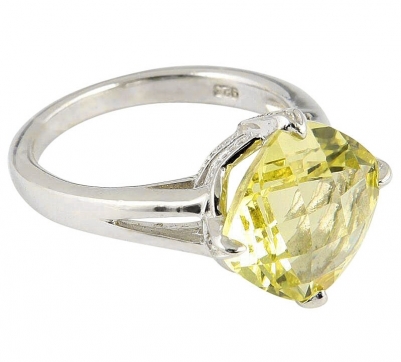 Кольцо из серебра 925 пробы с кварцем, топазом