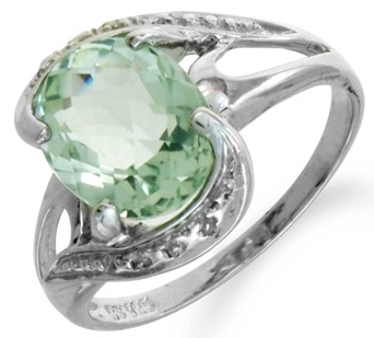 Кольцо из серебра 925 пробы с кубиком циркония, топазом