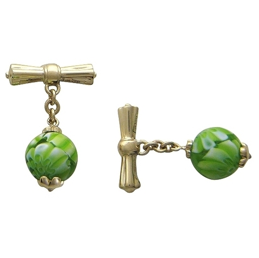 Запонки из желтого золота 585 пробы