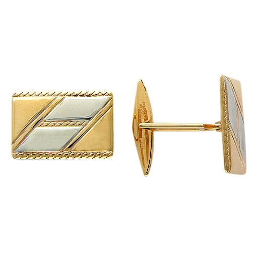 Запонки из красного золота 585 пробы