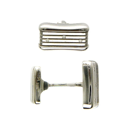 Запонки из белого золота 750 пробы