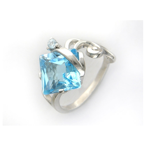 Кольцо с 2 аметистами весом 5.55 карата из серебра 925 пробы