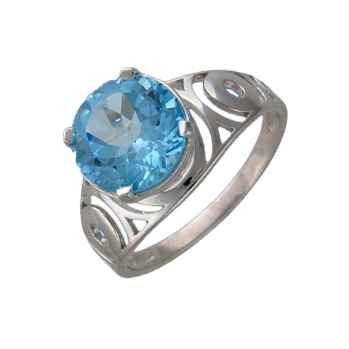 Кольцо с аметистами из серебра 925 пробы