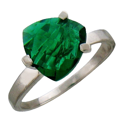 Кольцо с кварцем из серебра 875 пробы