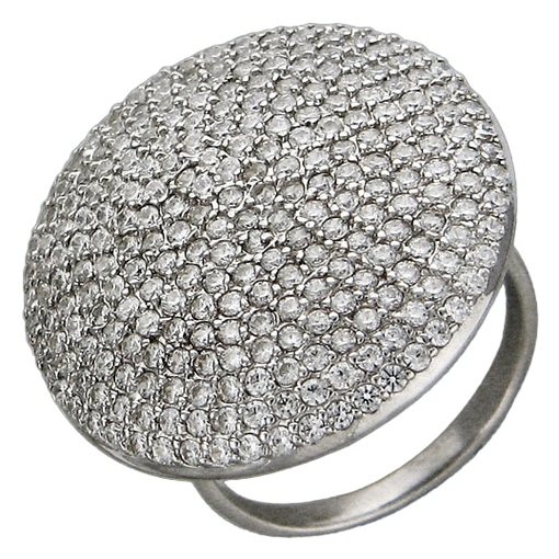 Кольцо с фианитами из серебра 925 пробы