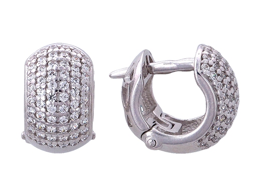 Кольцо с 60 фианитами из серебра 925 пробы