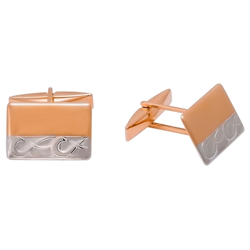 Запонки из красного золота 585 пробы